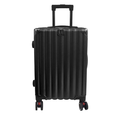 Troler voiaj, Naimeed D5391M, 4 roti duble 360 grade, ABS, inchidere cifru, Negru, 42x27x68cm