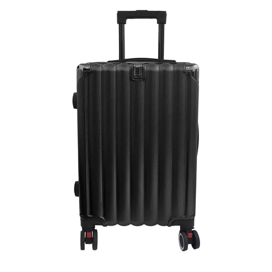 Troler voiaj, Naimeed D5391M, 4 roti duble 360 grade, ABS, inchidere cifru, Negru, 42x27x68cm