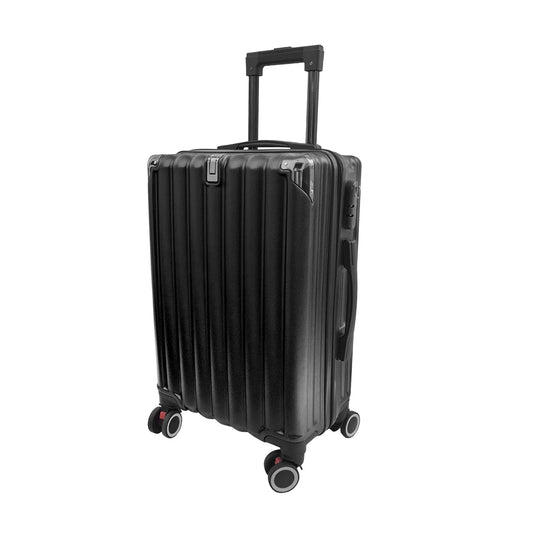 Troler voiaj, Naimeed D5391S, 4 roti duble 360 grade, ABS, inchidere cifru, Negru, 38x23x60cm