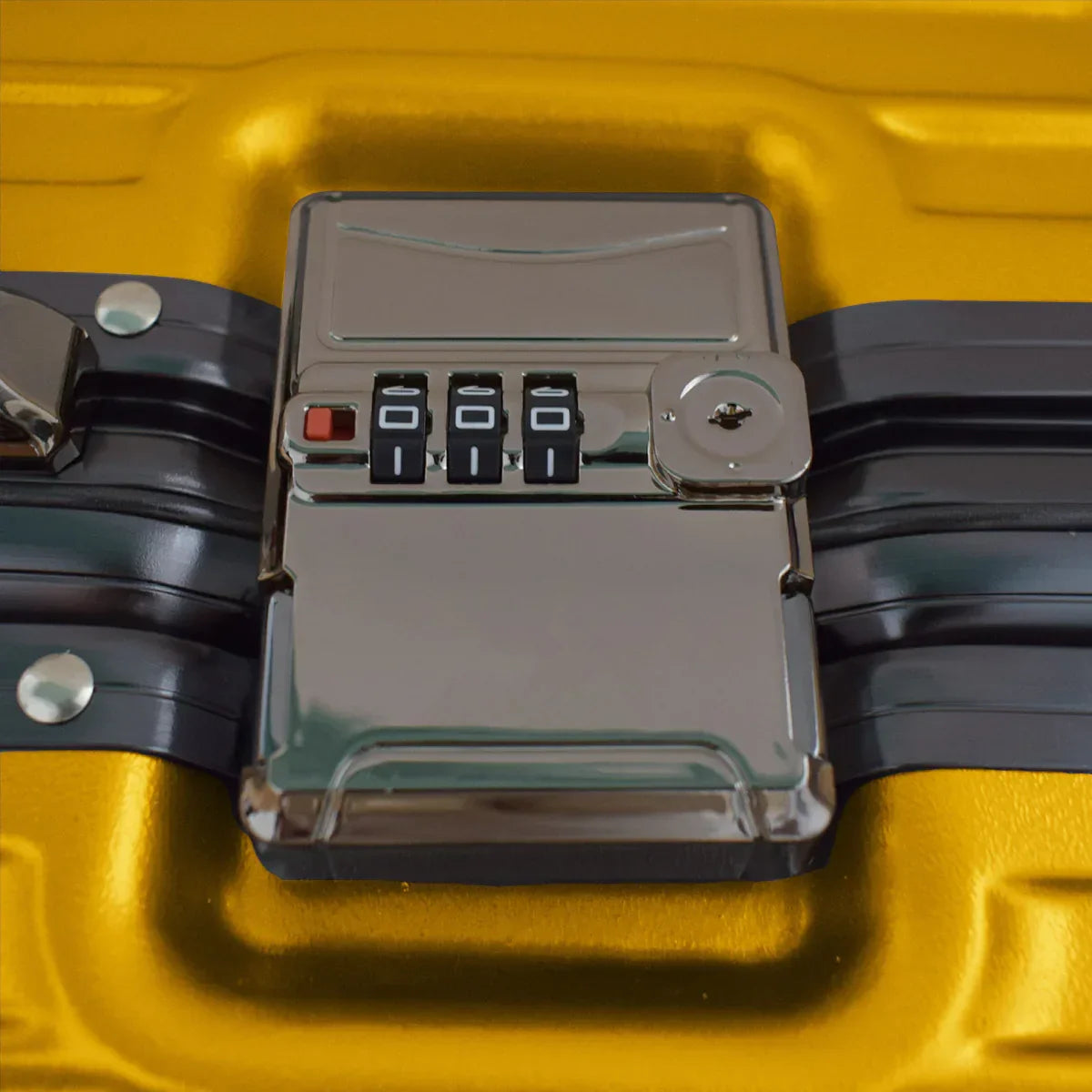 Troler, cabina avion, Naimeed D5393S, Premium Voyage 4 roti duble 360 grade, ABS, inchidere cifru, Galben, 34x23x55cm