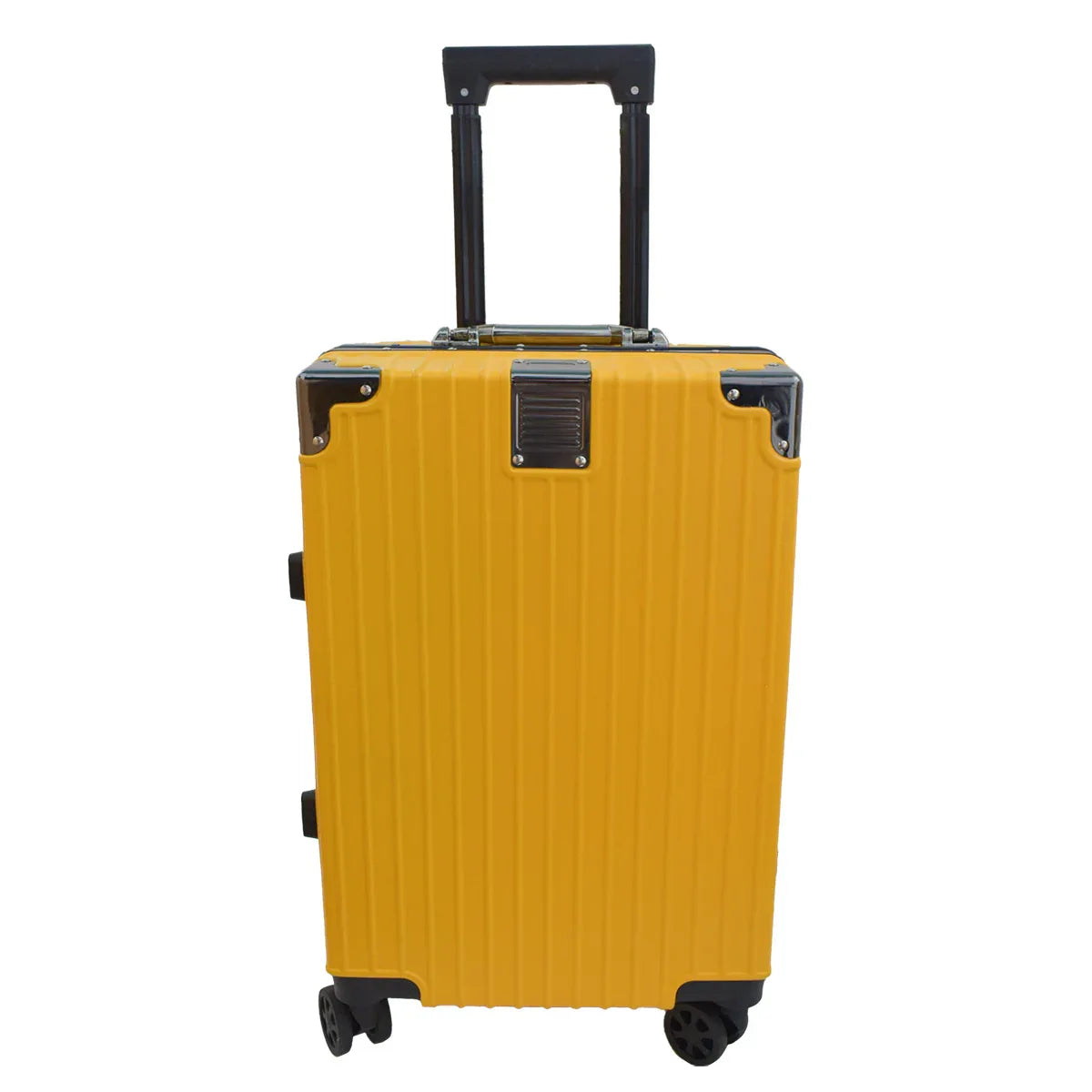 Troler, bagaj de cala, Naimeed D5393L, Premium Voyage, 4 roti duble 360 grade, ABS, inchidere cifru, Galben, 44x29x71cm