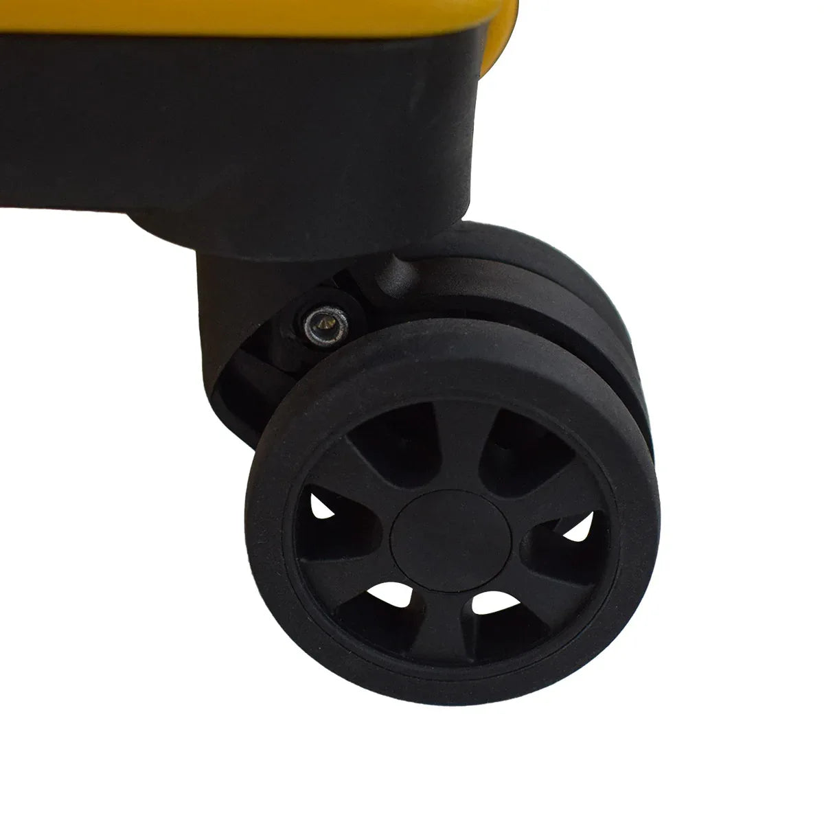 Troler, cabina avion, Naimeed D5393S, Premium Voyage 4 roti duble 360 grade, ABS, inchidere cifru, Galben, 34x23x55cm