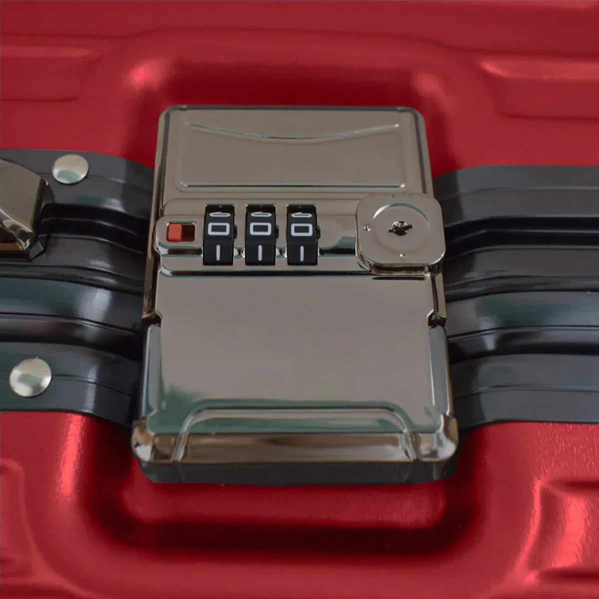 Troler, cabina avion, Naimeed D5395S, Premium Voyage, 4 roti duble 360 grade, ABS, inchidere cifru, Rosu, 34x23x55cm