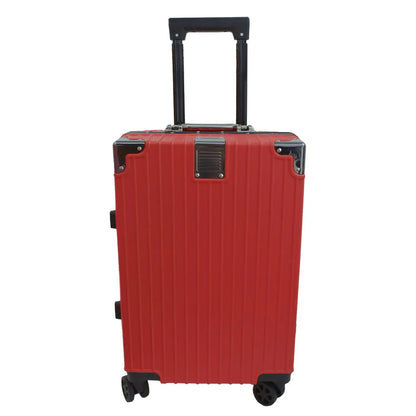 Troler, cabina avion, Naimeed D5395S, Premium Voyage, 4 roti duble 360 grade, ABS, inchidere cifru, Rosu, 34x23x55cm