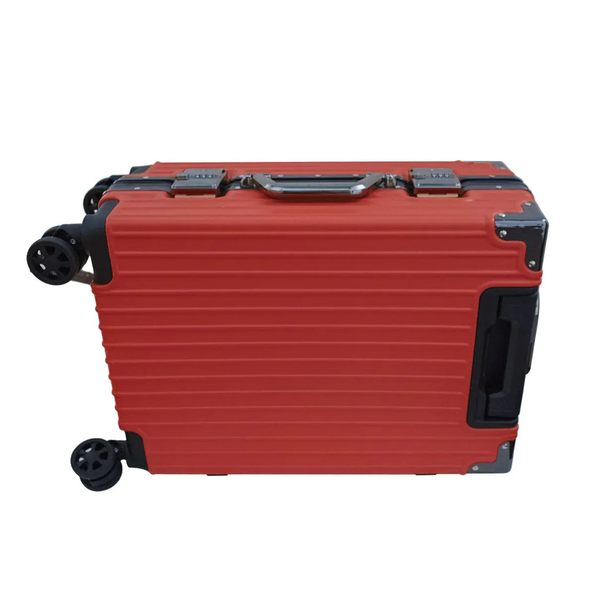 Troler, cabina avion, Naimeed D5395S, Premium Voyage, 4 roti duble 360 grade, ABS, inchidere cifru, Rosu, 34x23x55cm