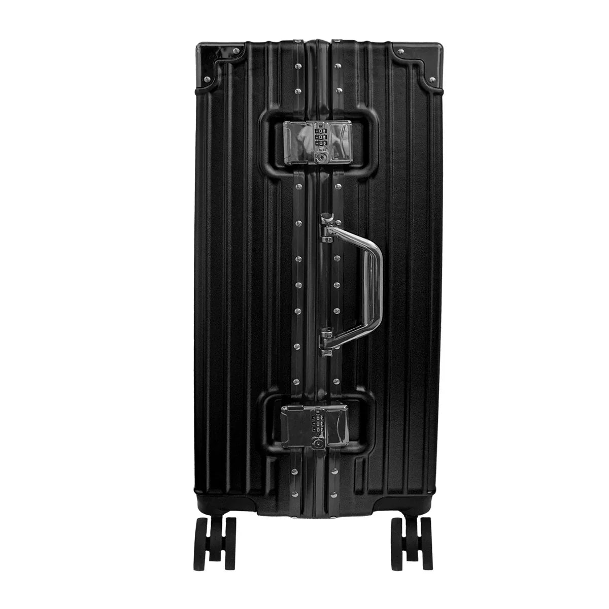 Troler, bagaj de cala, Naimeed D5397M, Premium Voyage, 4 roti duble 360 grade, ABS, inchidere cifru, Negru, 42x28x68cm