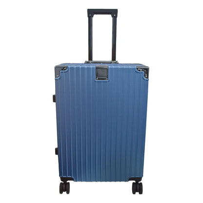 Troler, bagaj de cala, Naimeed D5398M, Premium Voyage, 4 roti duble 360 grade, ABS, inchidere cifru, Albastru, 42x28x68cm