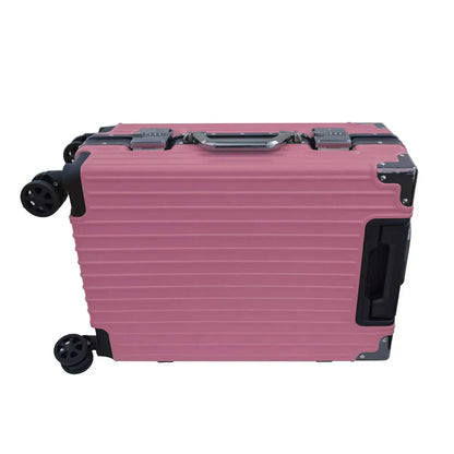 Troler, bagaj de cala, Naimeed D5399L, Premium Voyage, 4 roti duble 360 grade, ABS, inchidere cifru, Roz, 50x33x77cm