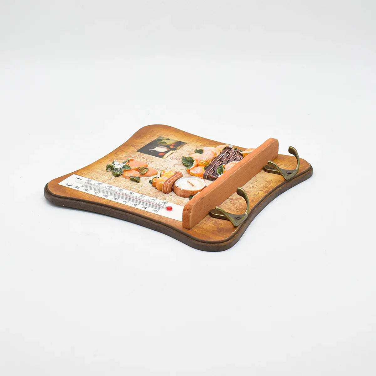 Cuier decorativ cu termometru D54, 19x19  cm, m3