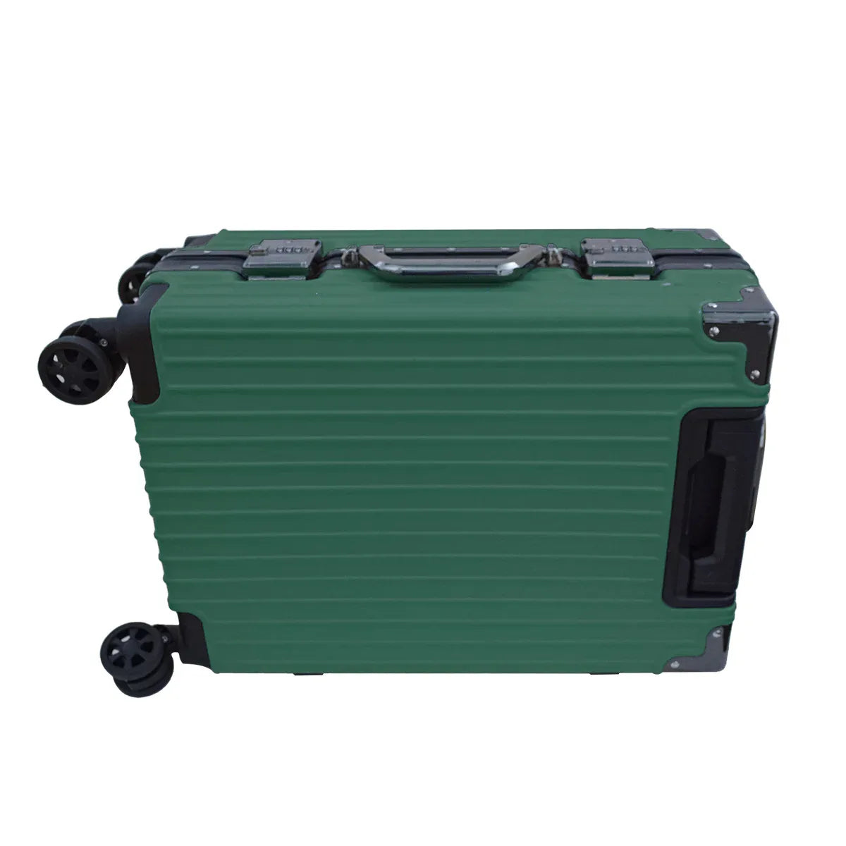 Troler, bagaj de cala, Naimeed D5401L, Premium Voyage, 4 roti duble 360 grade, ABS, inchidere cifru, Verde, 50x33x77cm