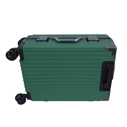 Troler, bagaj de cala, Naimeed D5401M, Premium Voyage, 4 roti duble 360 grade, ABS, inchidere cifru, Verde, 42x28x68cm