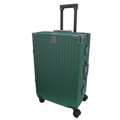 Troler, bagaj de cala, Naimeed D5401L, Premium Voyage, 4 roti duble 360 grade, ABS, inchidere cifru, Verde, 50x33x77cm