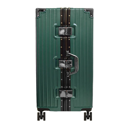 Troler, bagaj de cala, Naimeed D5401L, Premium Voyage, 4 roti duble 360 grade, ABS, inchidere cifru, Verde, 50x33x77cm