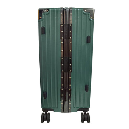 Troler, bagaj de cala, Naimeed D5401L, Premium Voyage, 4 roti duble 360 grade, ABS, inchidere cifru, Verde, 50x33x77cm