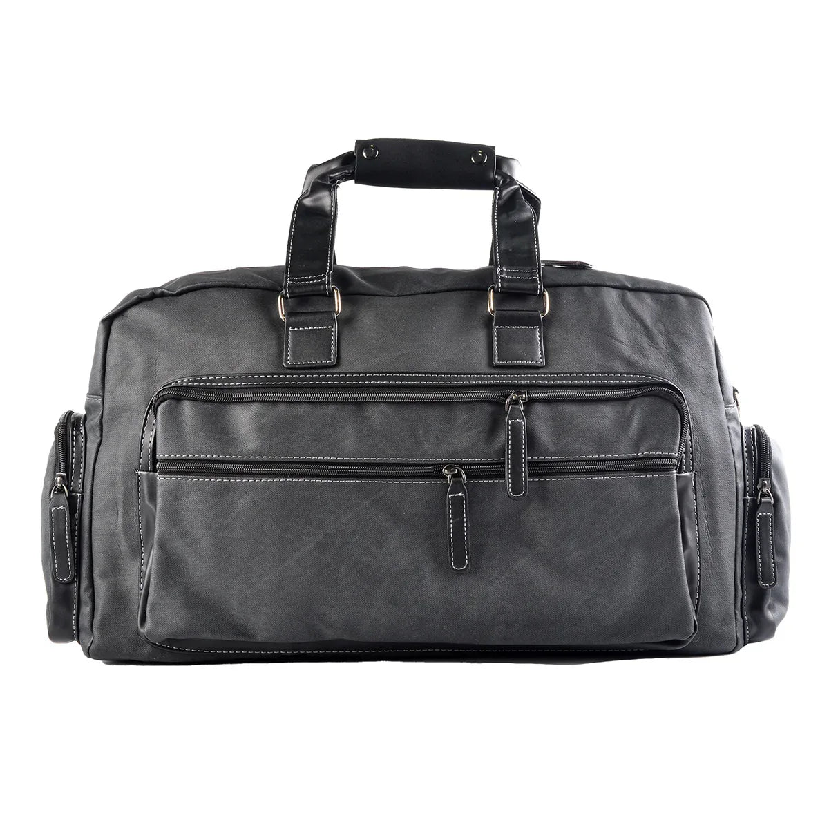 Geanta voiaj, pentru avion, piele ecologica, Naimeed D5407, Companion, Gri, 48x17x27cm