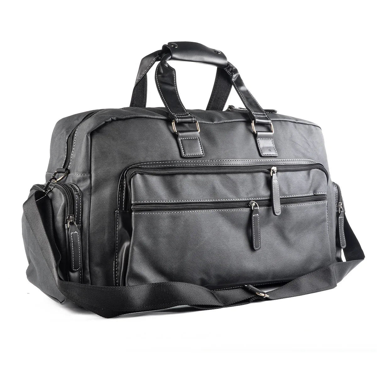 Geanta voiaj, pentru avion, piele ecologica, Naimeed D5407, Companion, Gri, 48x17x27cm