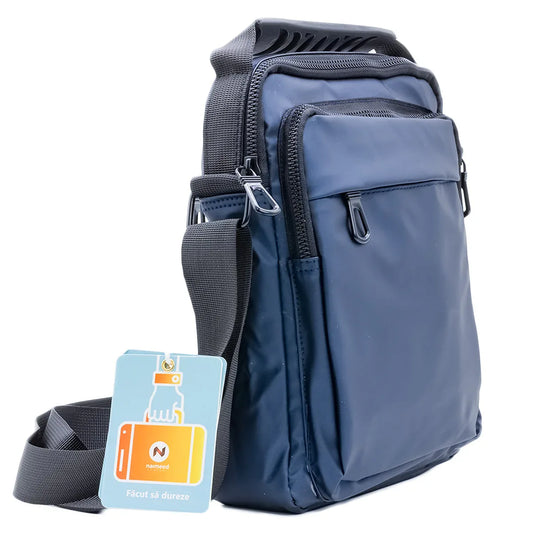 Borseta barbati, de umar, Naimeed D5423, Oxford, Albastru, 22x5x27cm