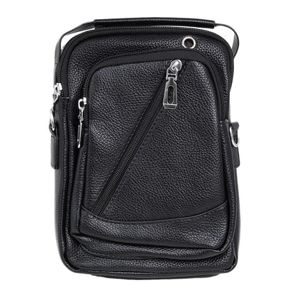 Borseta barbati, de umar, piele ecologica, Naimeed D5432, Companion, Negru, 17x8x23cm