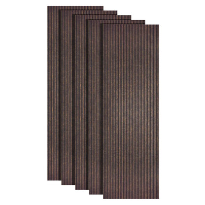 Set 5 panouri decorative, riflaj, polimer rigid, Naimeed D5460, 270x30x0.5cm, Maro