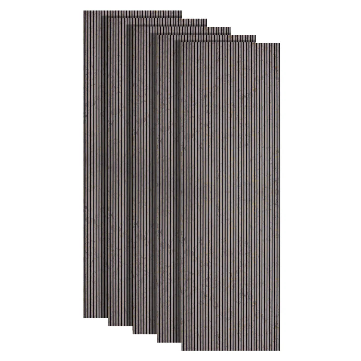 Set 5 panouri decorative, riflaj, polimer rigid, Naimeed D5462, 270x30x0.5cm, Crem