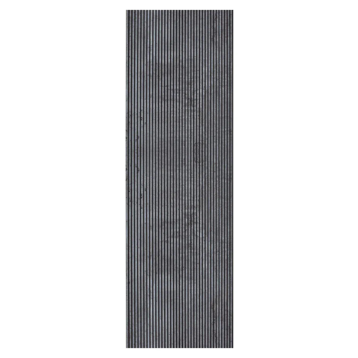 Set 5 panouri decorative, riflaj, polimer rigid, Naimeed D5466, 270x30x0.5cm, Gri