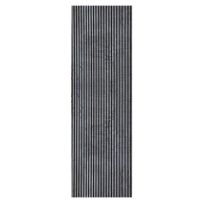 Set 5 panouri decorative, riflaj, polimer rigid, Naimeed D5466, 270x30x0.5cm, Gri