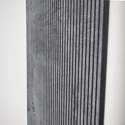 Set 5 panouri decorative, riflaj, polimer rigid, Naimeed D5466, 270x30x0.5cm, Gri