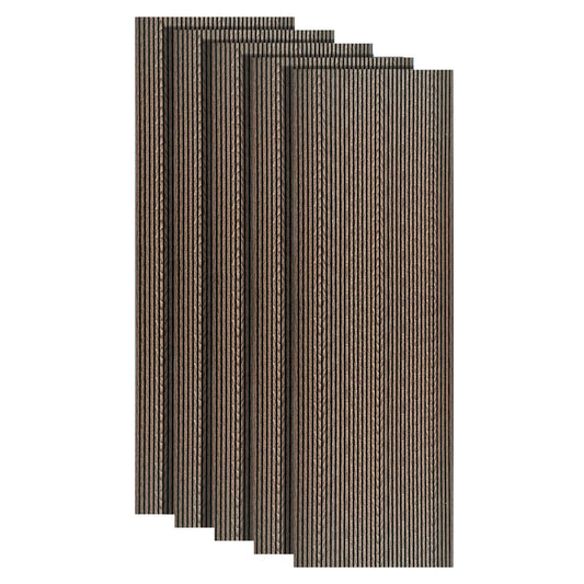 Set 5 panouri decorative, riflaj, polimer rigid, Naimeed D5467, 270x30x0.5cm, Maro