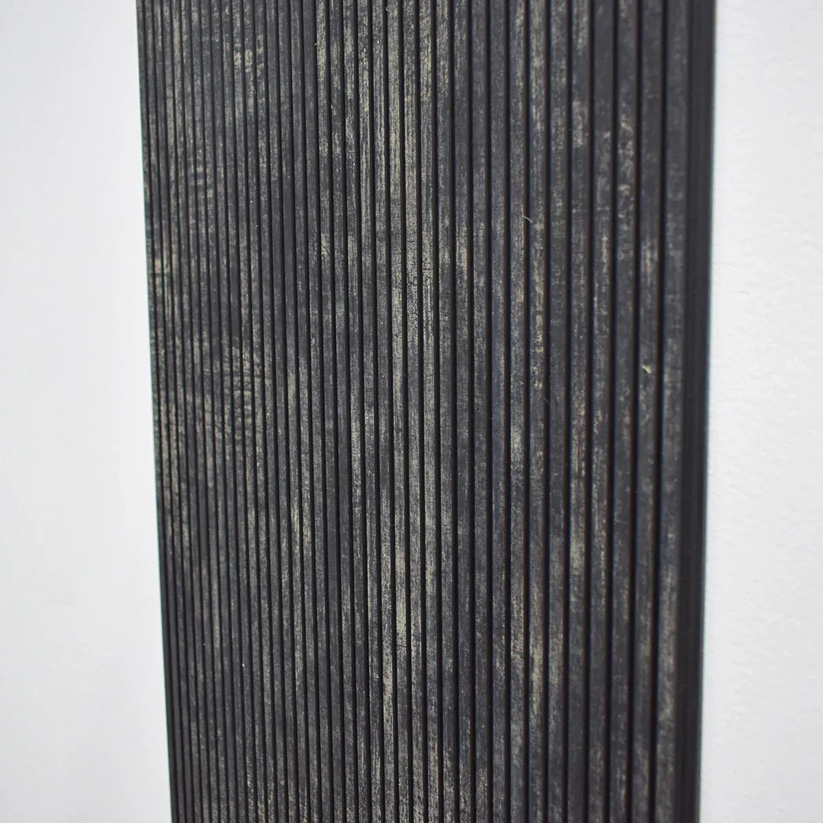 Set 5 panouri decorative, riflaj, polimer rigid, Naimeed D5468, 270x30x0.5cm, Negru