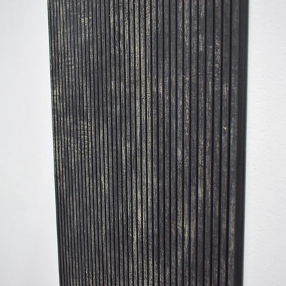 Set 5 panouri decorative, riflaj, polimer rigid, Naimeed D5468, 270x30x0.5cm, Negru