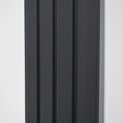 Set 5 panouri decorative, riflaj, polimer rigid, Naimeed D5470, 270x16x1cm, Negru