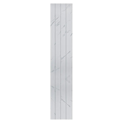 Set 5 panouri decorative, riflaj, polimer rigid, Naimeed D5471, 270x16x1cm, Alb