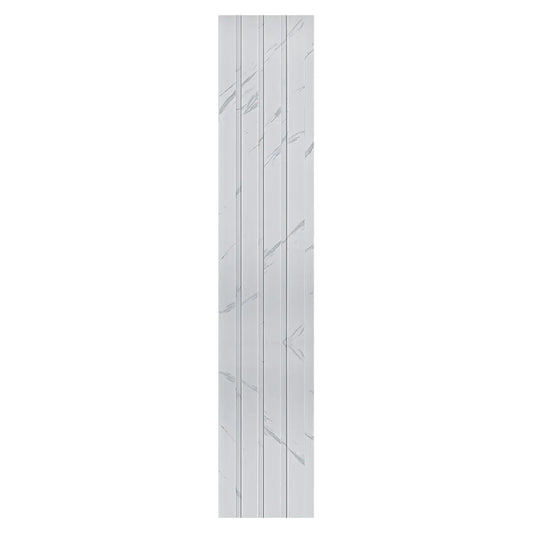 Set 5 panouri decorative, riflaj, polimer rigid, Naimeed D5471, 270x16x1cm, Alb