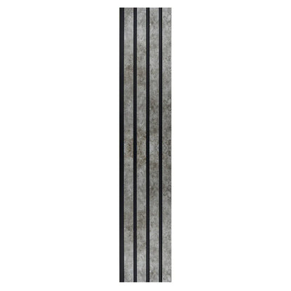 Set 5 panouri decorative, riflaj, polimer rigid, Naimeed D5472, 270x16x1cm, Gri