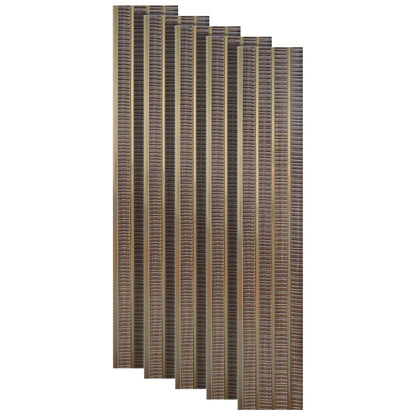 Set 5 panouri decorative, riflaj, polimer rigid, Naimeed D5473, 270x16x1cm, Maro/Auriu