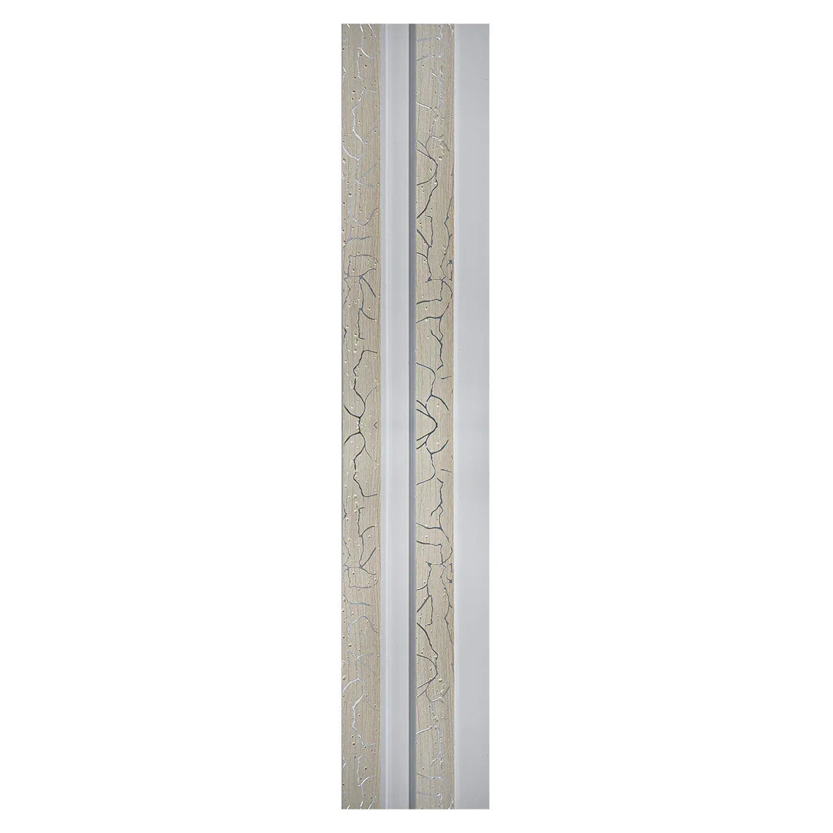 Set 5 panouri decorative, riflaj, polimer rigid, Naimeed D5474, 270x12x2cm, Alb