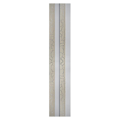 Set 5 panouri decorative, riflaj, polimer rigid, Naimeed D5474, 270x12x2cm, Alb