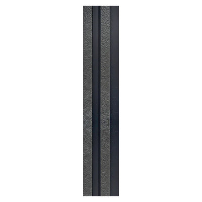 Set 5 panouri decorative, riflaj, polimer rigid, Naimeed D5478, 270x12x2cm, Negru