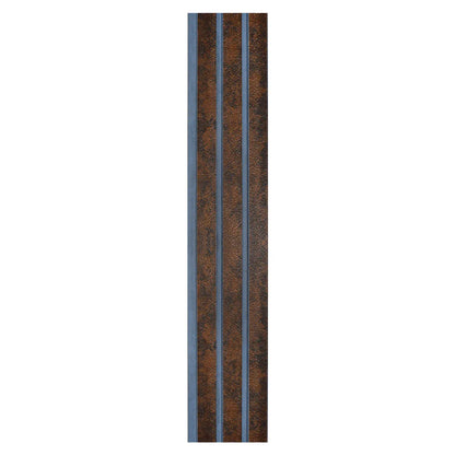 Set 5 panouri decorative, riflaj, polimer rigid, Naimeed D5480, 270x12x1cm, Maro/Albastru