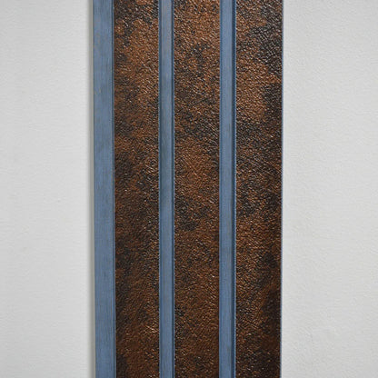 Set 5 panouri decorative, riflaj, polimer rigid, Naimeed D5480, 270x12x1cm, Maro/Albastru