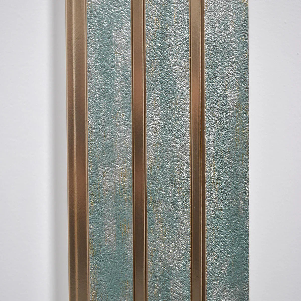 Set 5 panouri decorative, riflaj, polimer rigid, Naimeed D5481, 270x12x1cm, Verde/Auriu