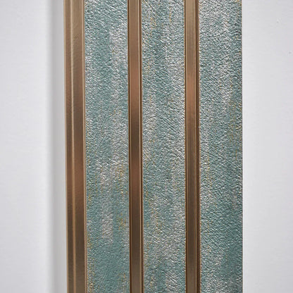 Set 5 panouri decorative, riflaj, polimer rigid, Naimeed D5481, 270x12x1cm, Verde/Auriu