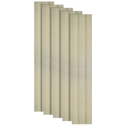 Set 5 panouri decorative, riflaj, polimer rigid, Naimeed D5482, 270x12x1cm, Crem deschis