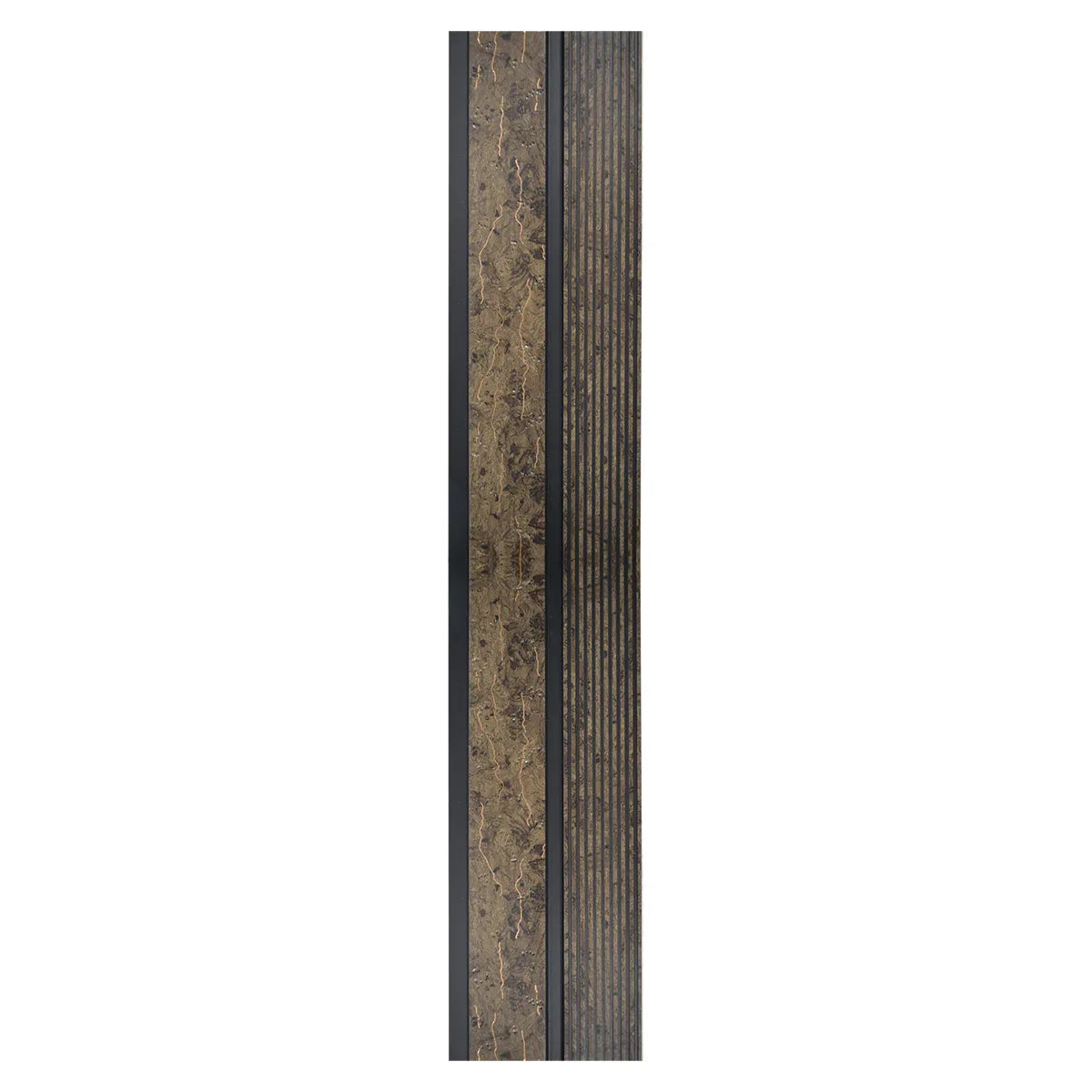 Set 5 panouri decorative, riflaj, polimer rigid, Naimeed D5484, 270x12x1cm, Maro