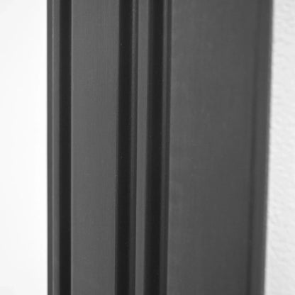 Set 5 panouri decorative, riflaj, polimer rigid, Naimeed D5490, 270x12x1cm, Negru