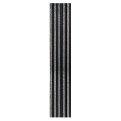 Set 5 panouri decorative, riflaj, polimer rigid, Naimeed D5494, 270x12x1cm, Negru/Gri
