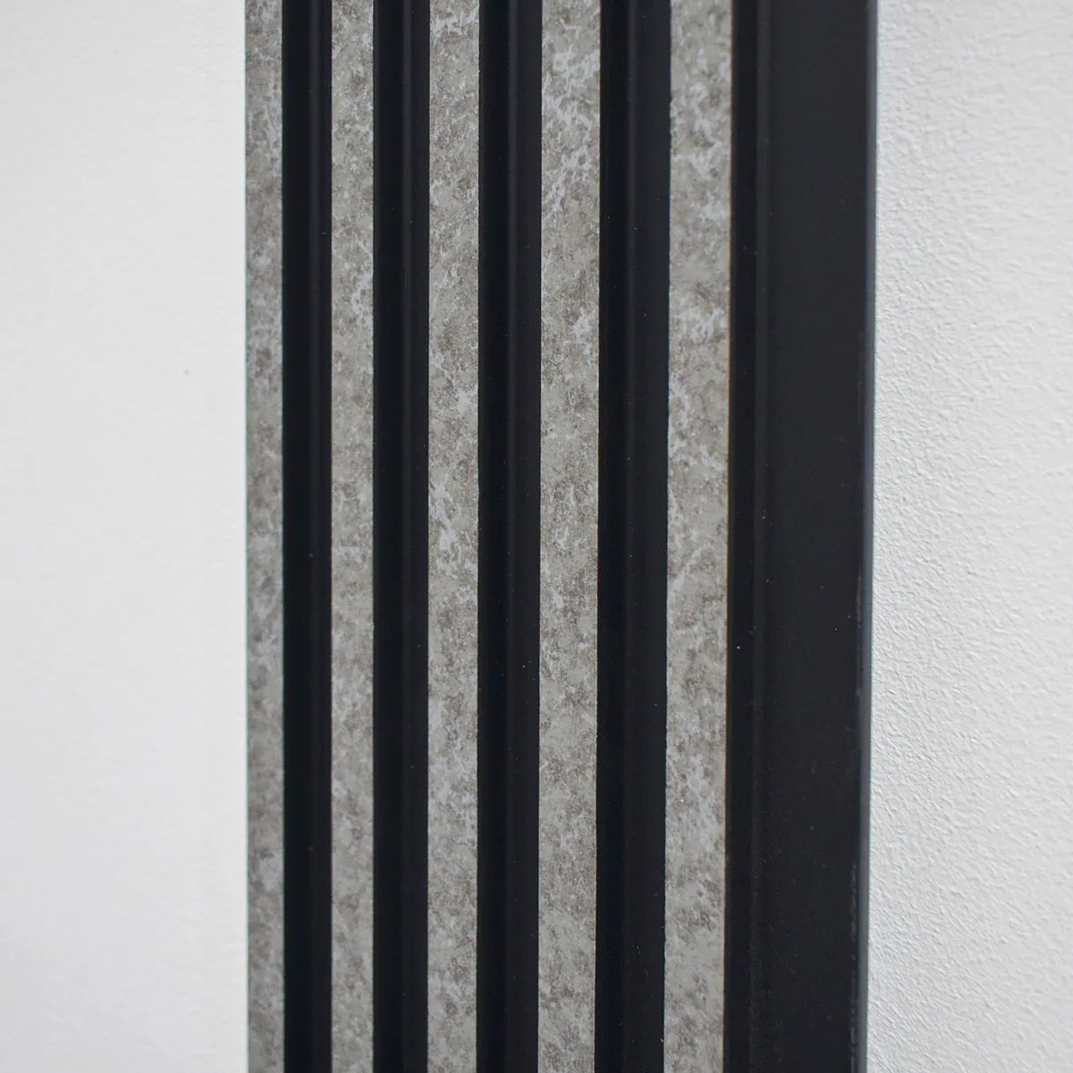 Set 5 panouri decorative, riflaj, polimer rigid, Naimeed D5494, 270x12x1cm, Negru/Gri