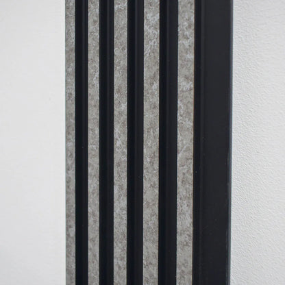 Set 5 panouri decorative, riflaj, polimer rigid, Naimeed D5494, 270x12x1cm, Negru/Gri