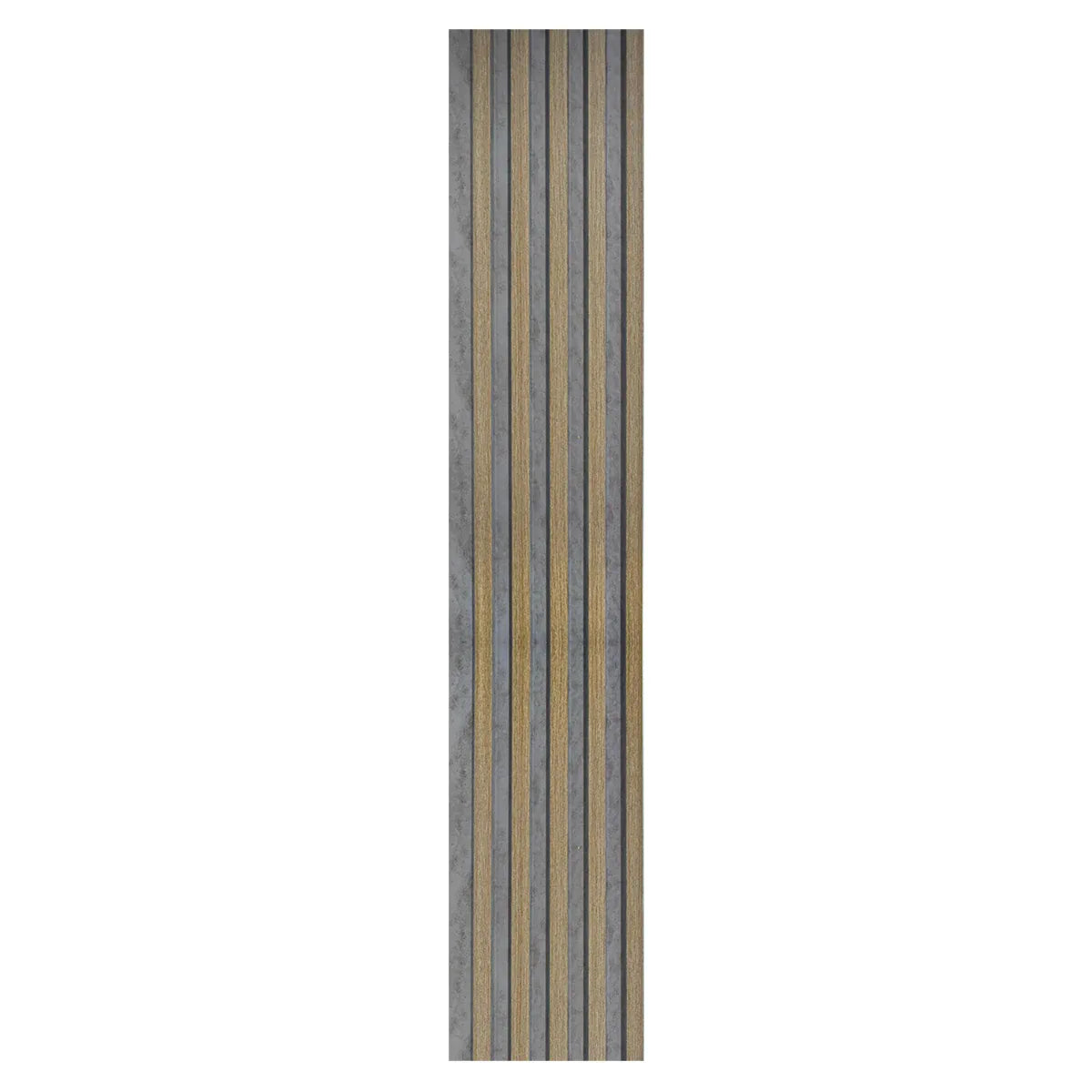 Set 5 panouri decorative, riflaj, polimer rigid, Naimeed D5495, 270x12x1cm, Gri/Maro