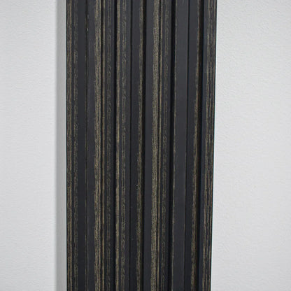 Set 5 panouri decorative, riflaj, polimer rigid, Naimeed D5497, 270x12x1cm, Negru